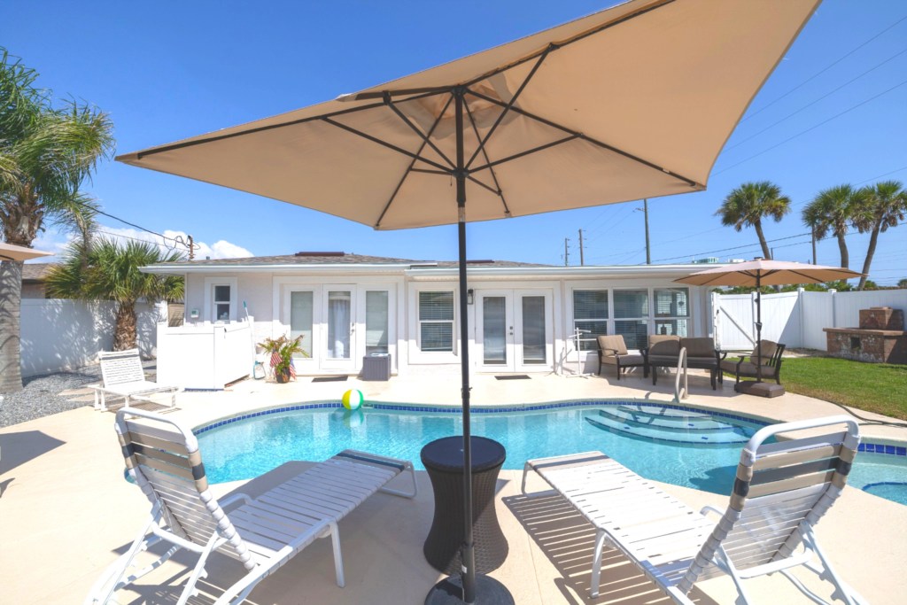 Heated Pool Home Directly Across the street From Beach Close to Flagler