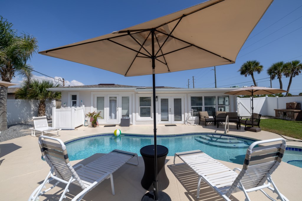 Heated Pool Home Directly Across the street From Beach Close to Flagler