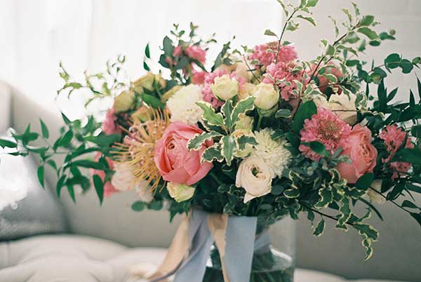 Fresh Cut Flowers in Vase