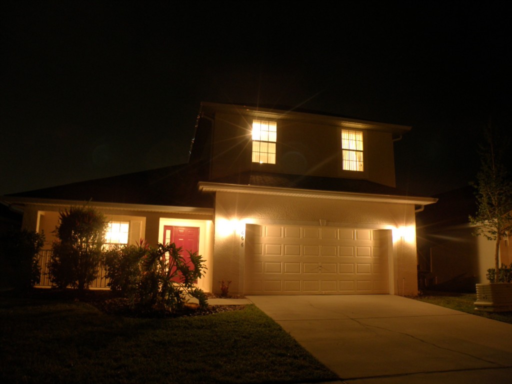 Front view at night