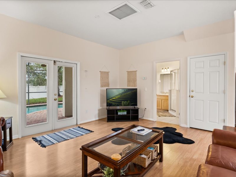 Living room view with TV