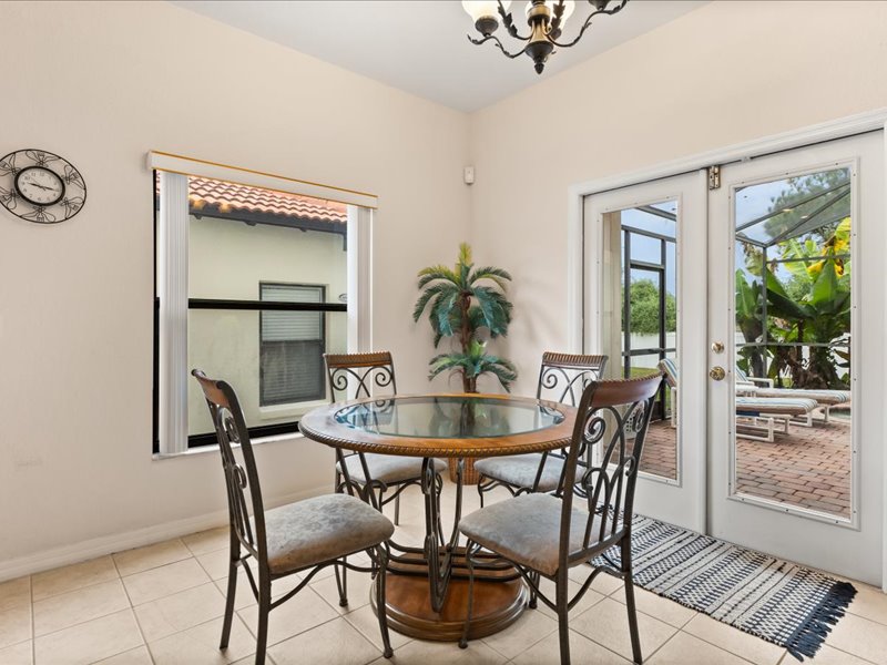 Breakfast area that seats up to 4 people 