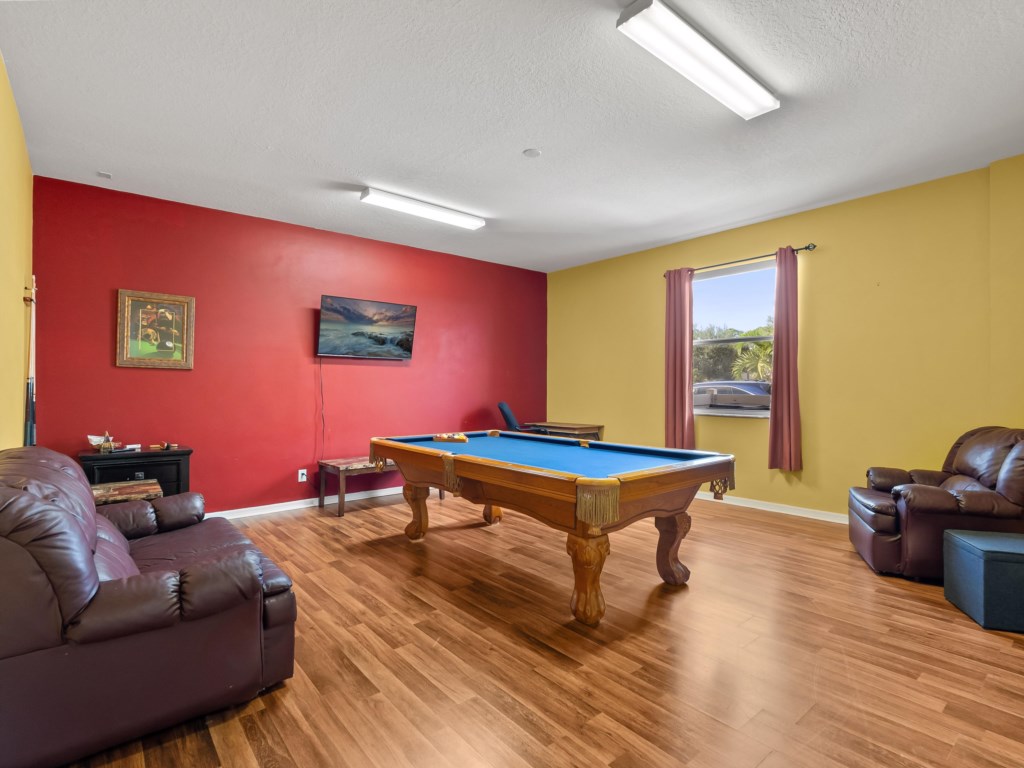 Game Room with Pool Table