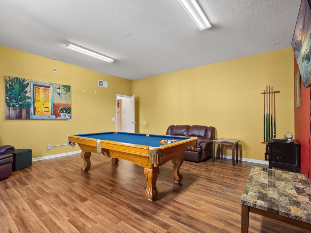 Game Room with Pool Table