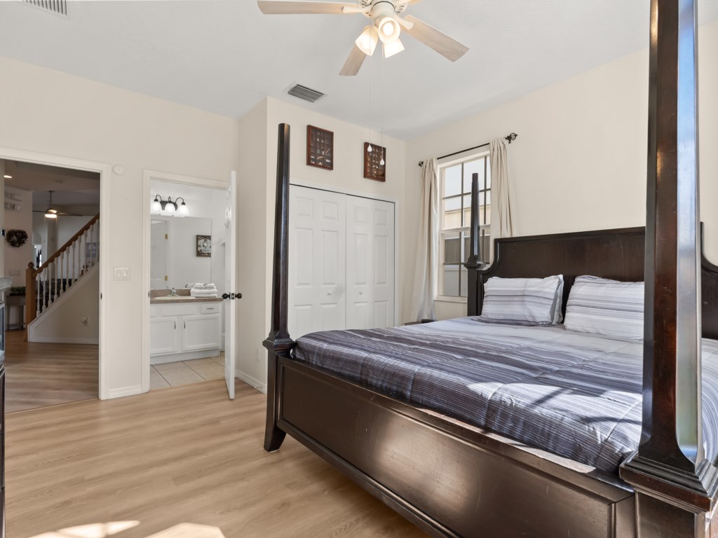 Bedroom 1 Downstairs with King Size Bed 