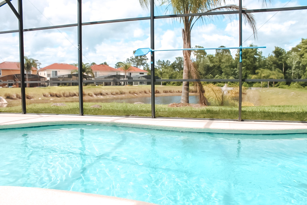 Oversized Pool, Large Lani Area and View of the Pond