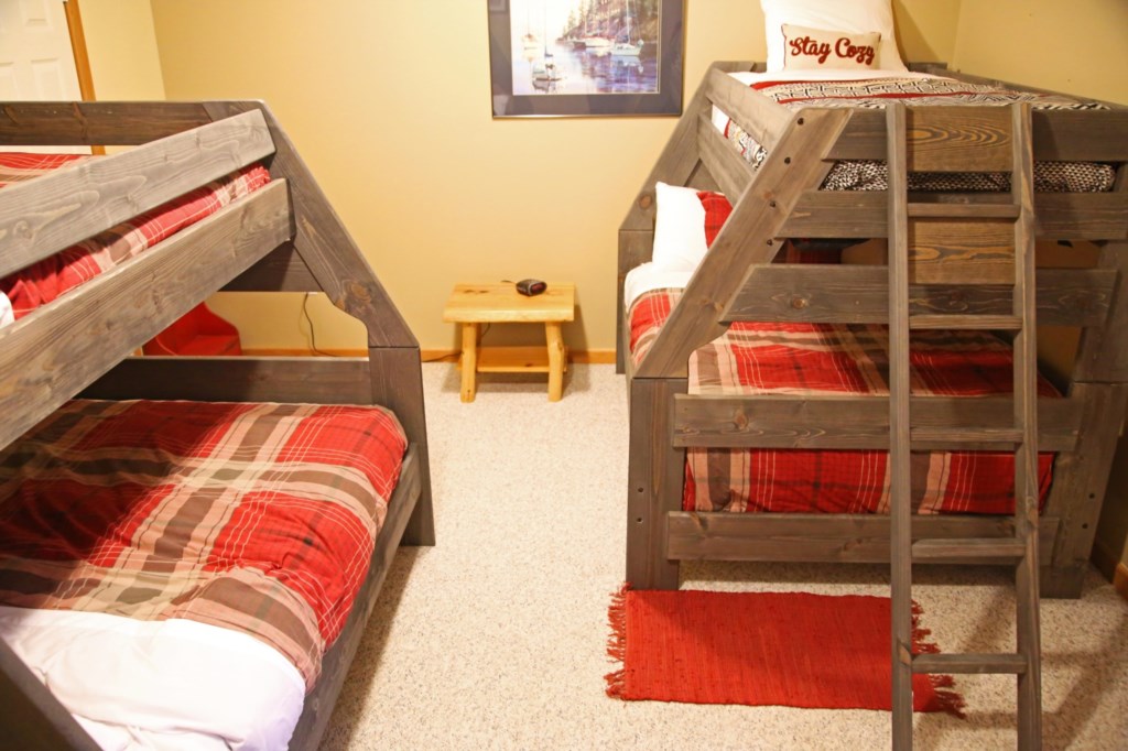 Bedroom - Two Single over Double Bunk Bed