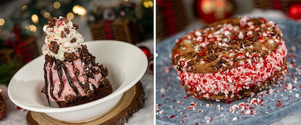 Peppermint Brownie Sunday and Peppermint Ice Cream Cookie Sandwich