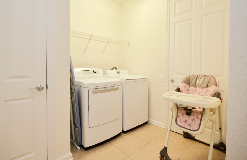 Laundry with Full Size Washer and Dryer
