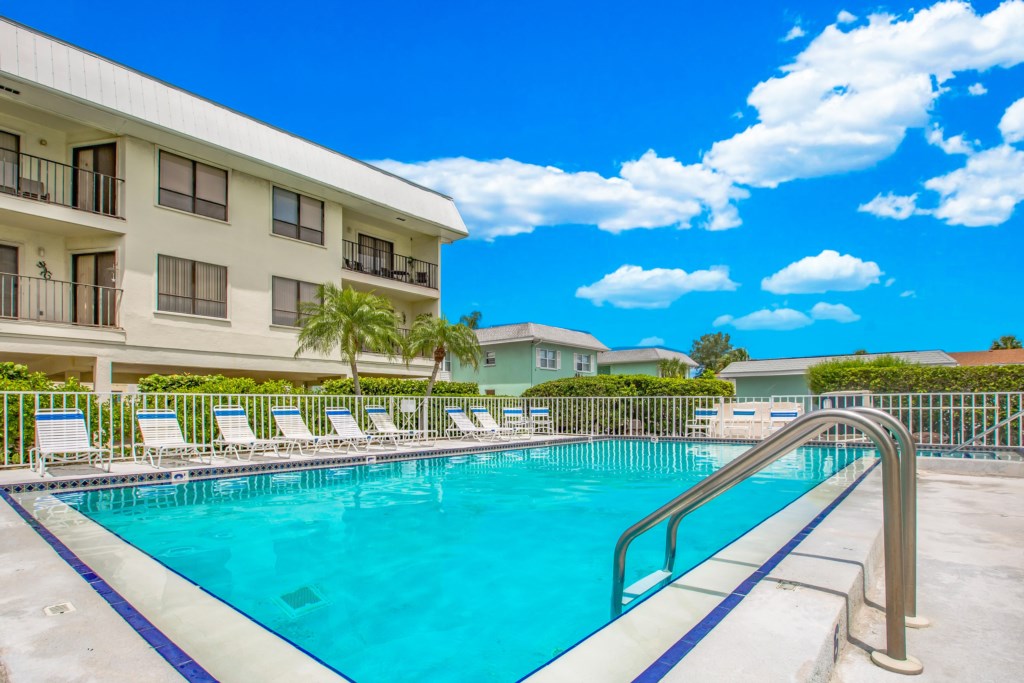 One of the largest heated pools on Anna Maria Island