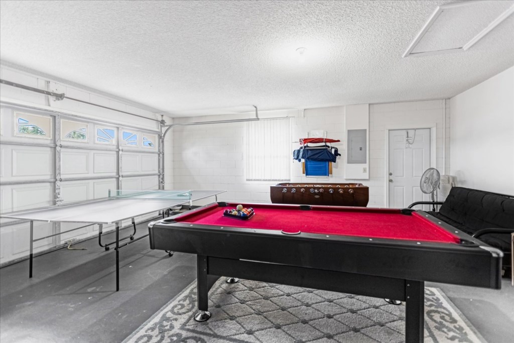 Game Room with Pool and Foosball