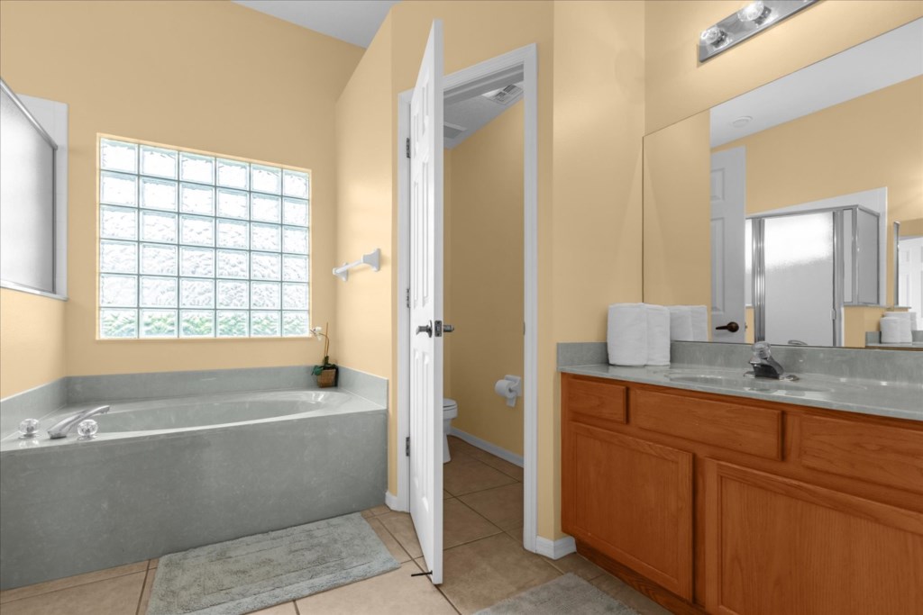 Master Bath with toilet room