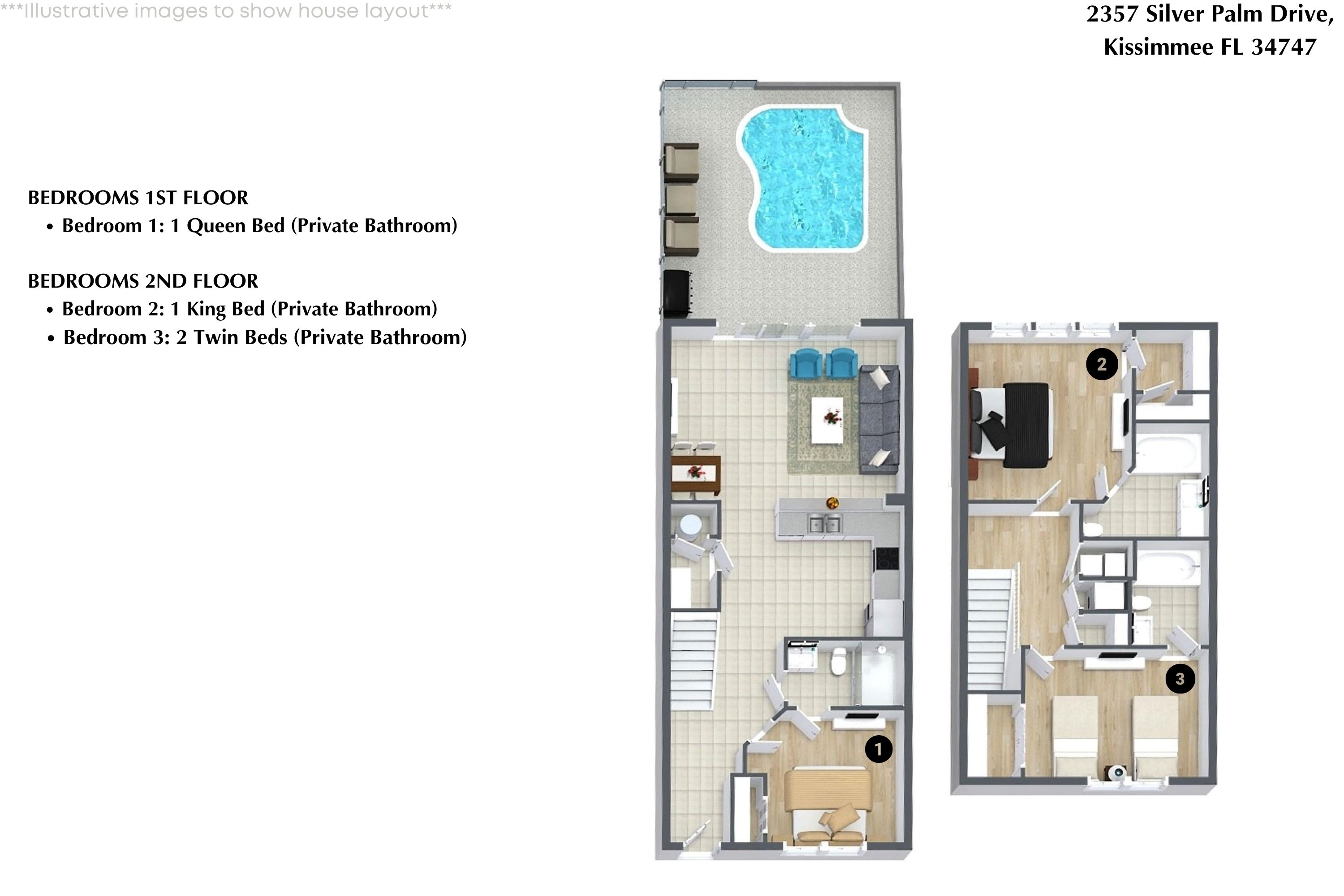 3 bedroom vacation townhouse at Windsor Palms Resort - Image 23