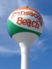 Famous beach ball water tower at Casino Beach