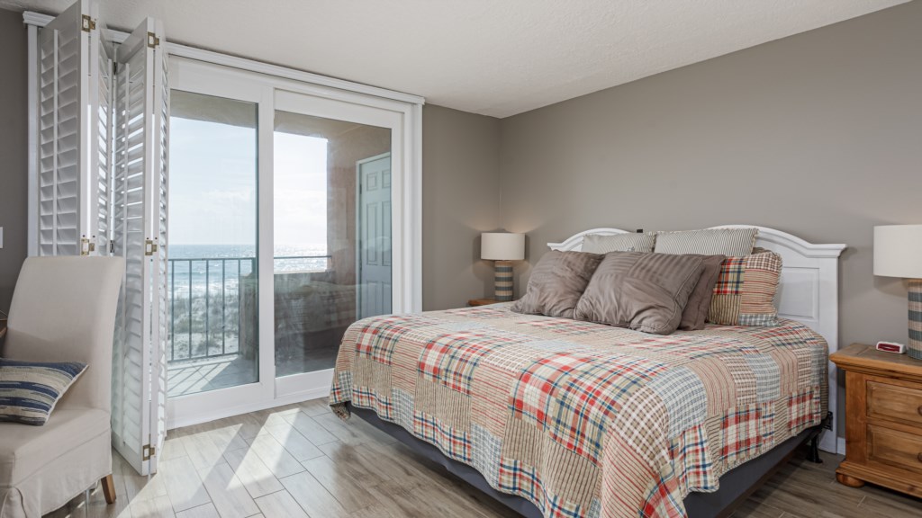 Fall asleep to the sounds of the waves in the master bedroom