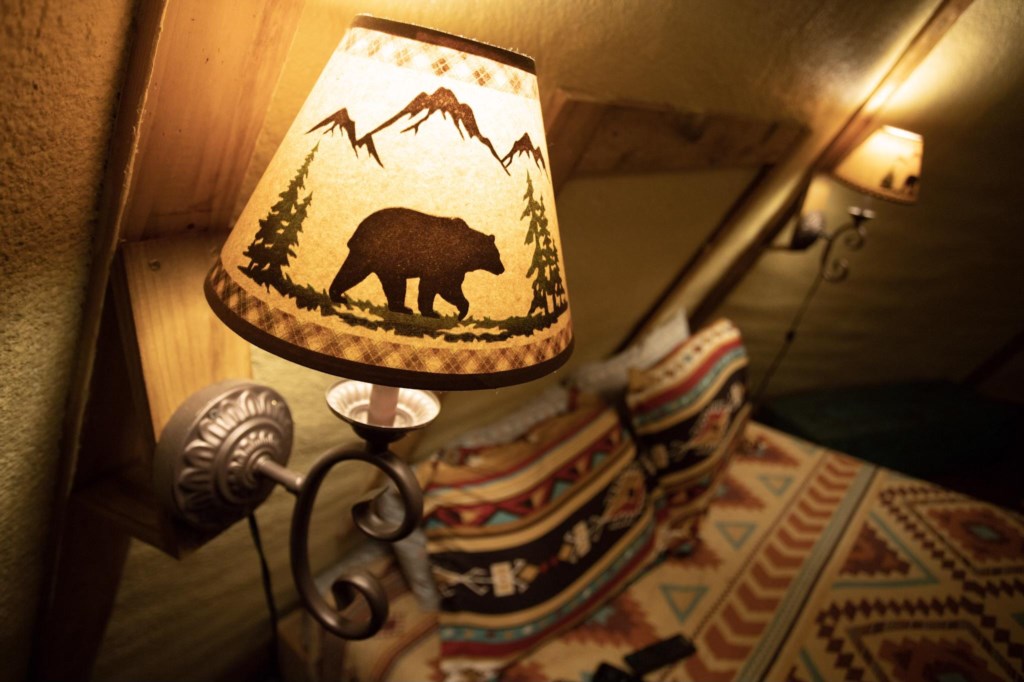 Cozy Accents inside the Tipis.