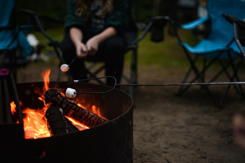 Enjoy some s'mores, we sell supplies on site for your convenience.