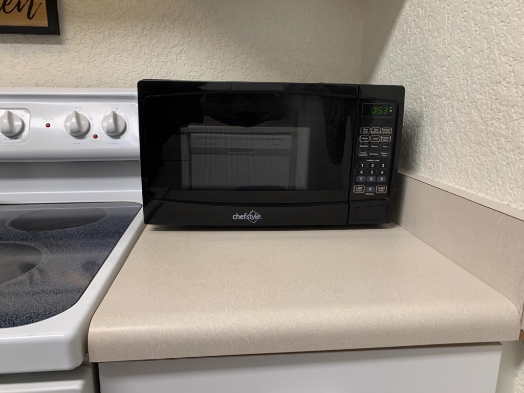 Microwave provided.