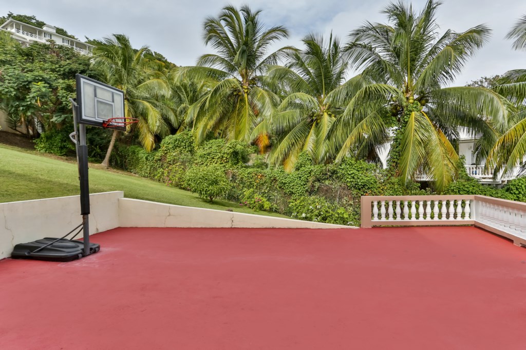 Basketball court located to back of villa
