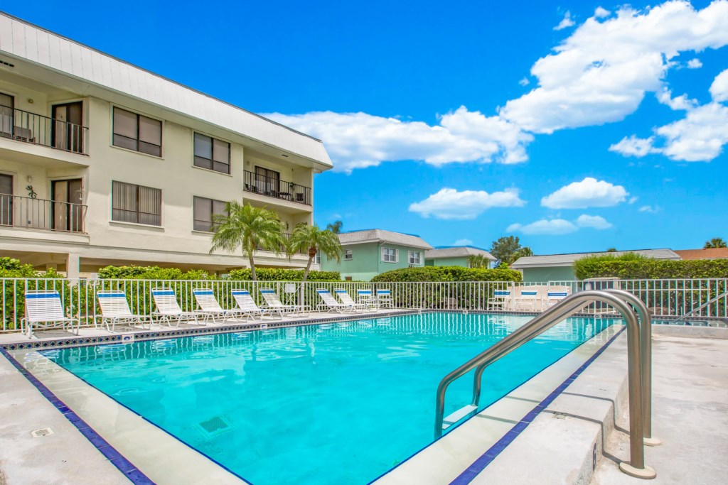 One of the largest heated pools on Anna Maria Island