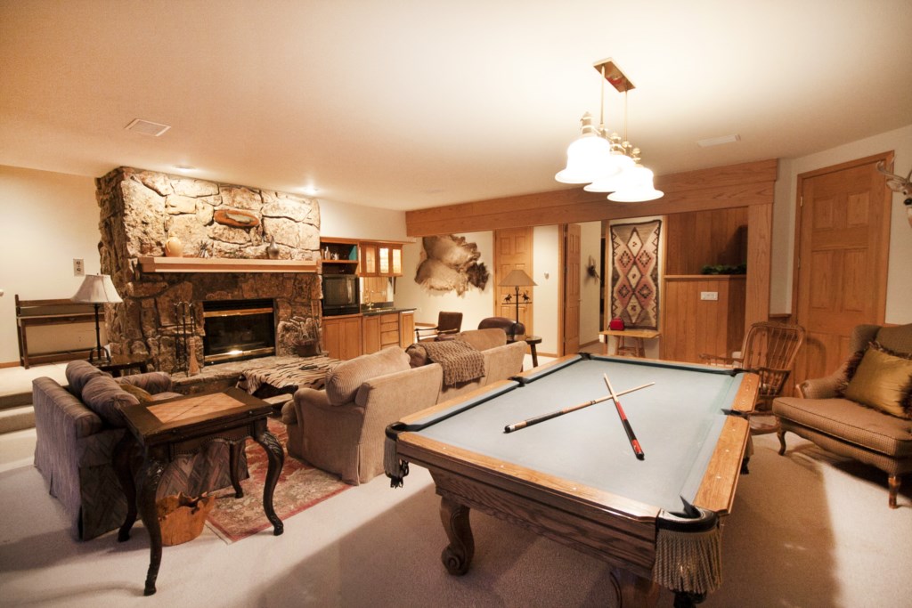 Family Room with Pool Table