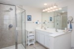 Large shower and dual vanities