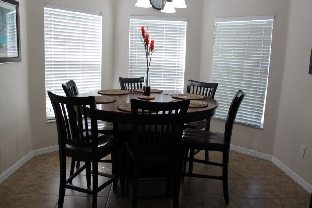 Breakfast Nook table and seating for 6