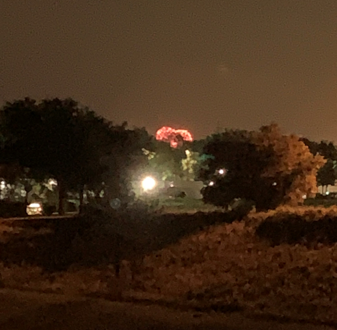 Night Time View of Disney Fireworks