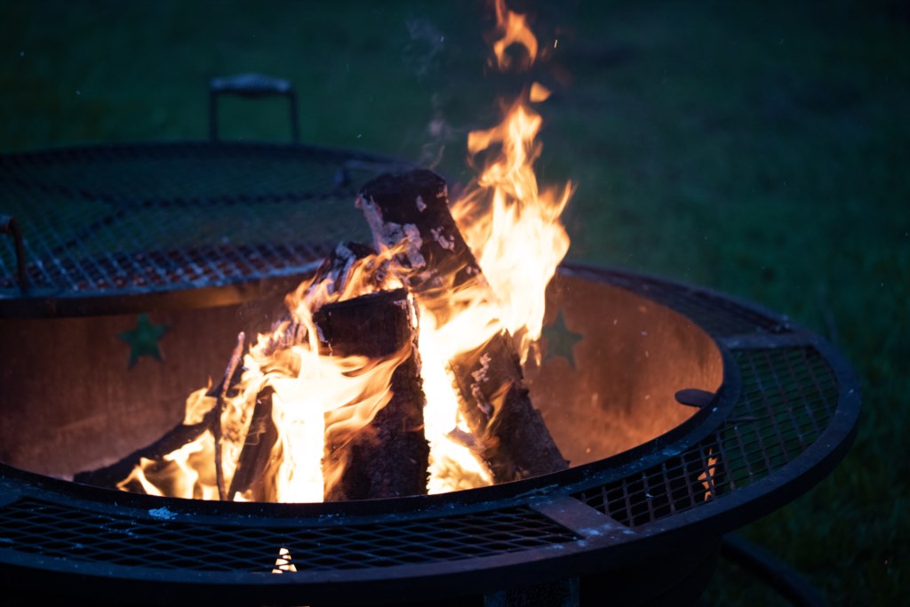 Enjoy a campfire in your own fire pit.