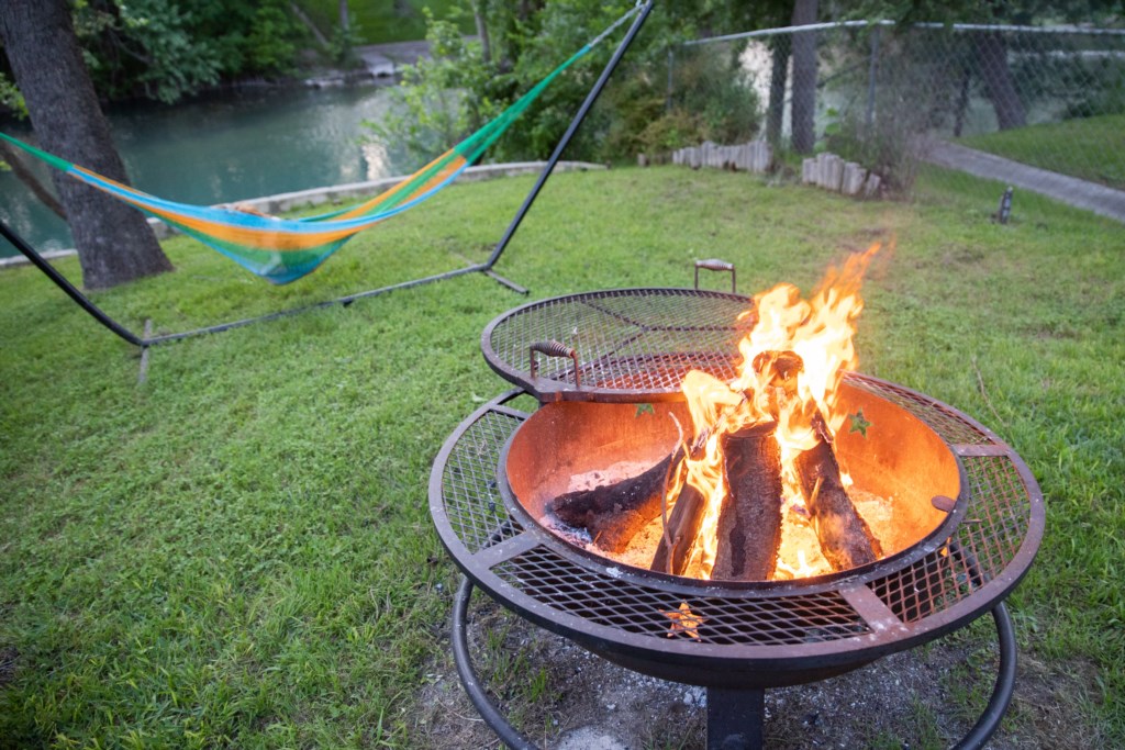 Water Haus has its own firepit to enjoy a campfire.
