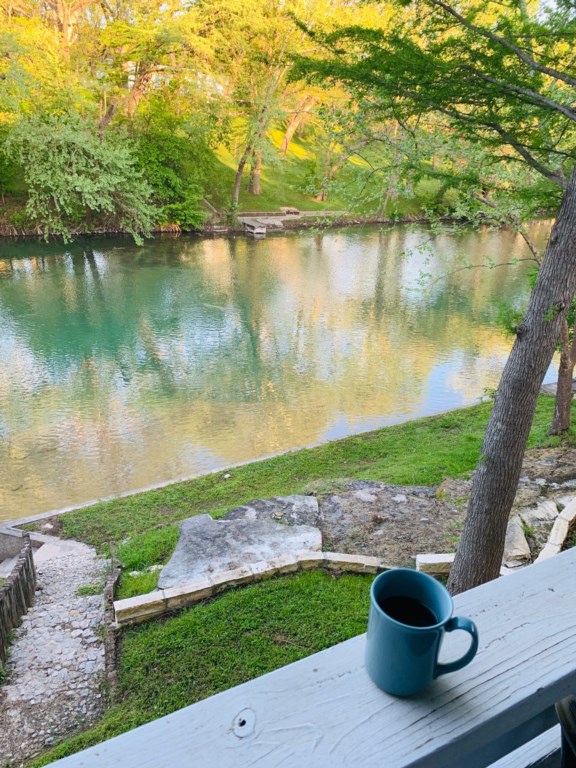 Drink your coffee by the water!