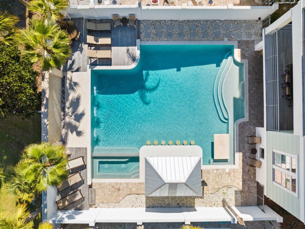 Aerial View of Private Pool Area