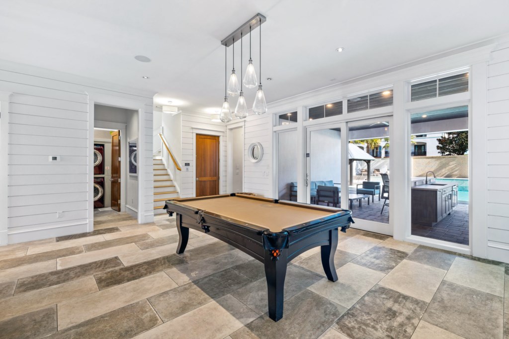 Billiards Room Leading To The Pool