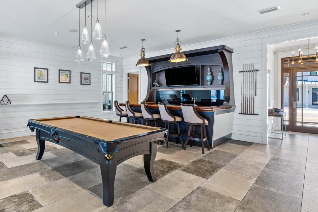 Billiards Room Leading To The Pool