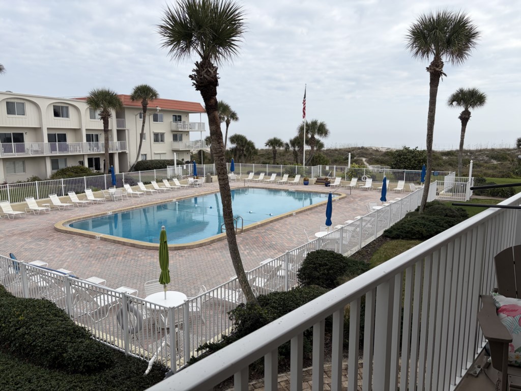 View of Pool from Balcony