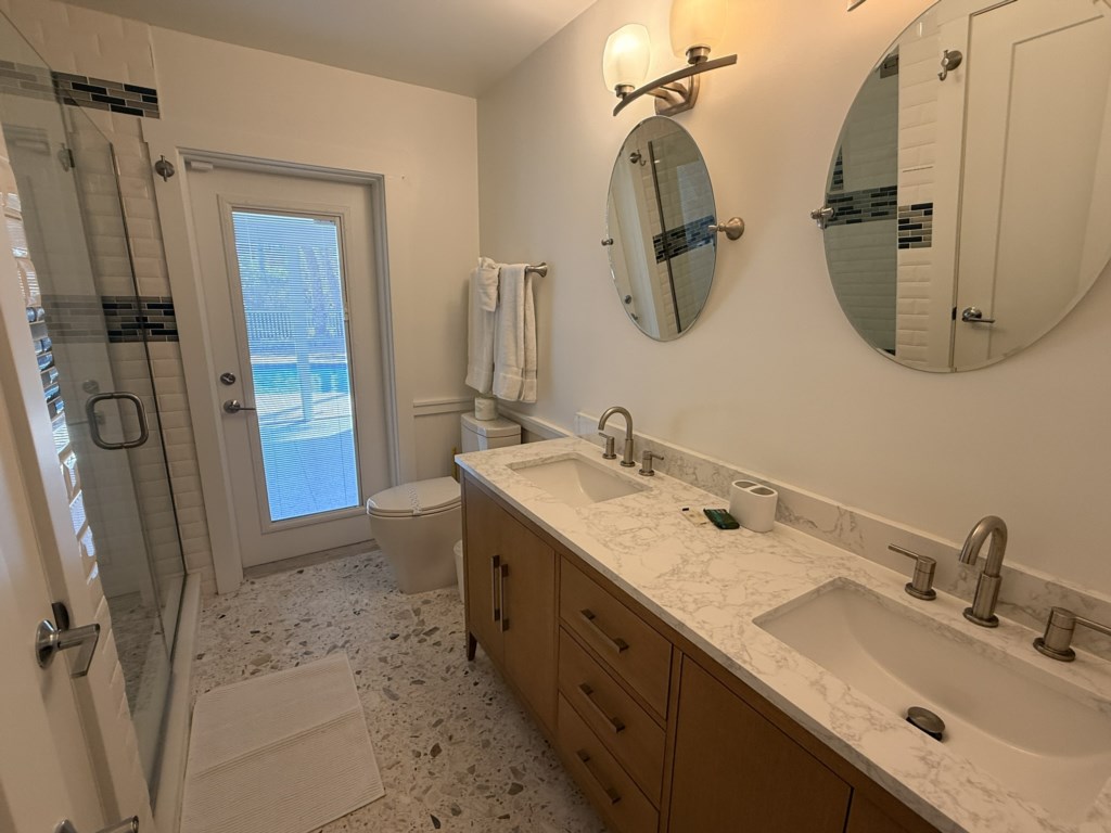 Guest bathroom with walk in shower