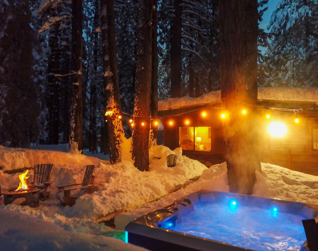 Relax in the gorgeous hot tub or by the Firepit after a day of adventure!
