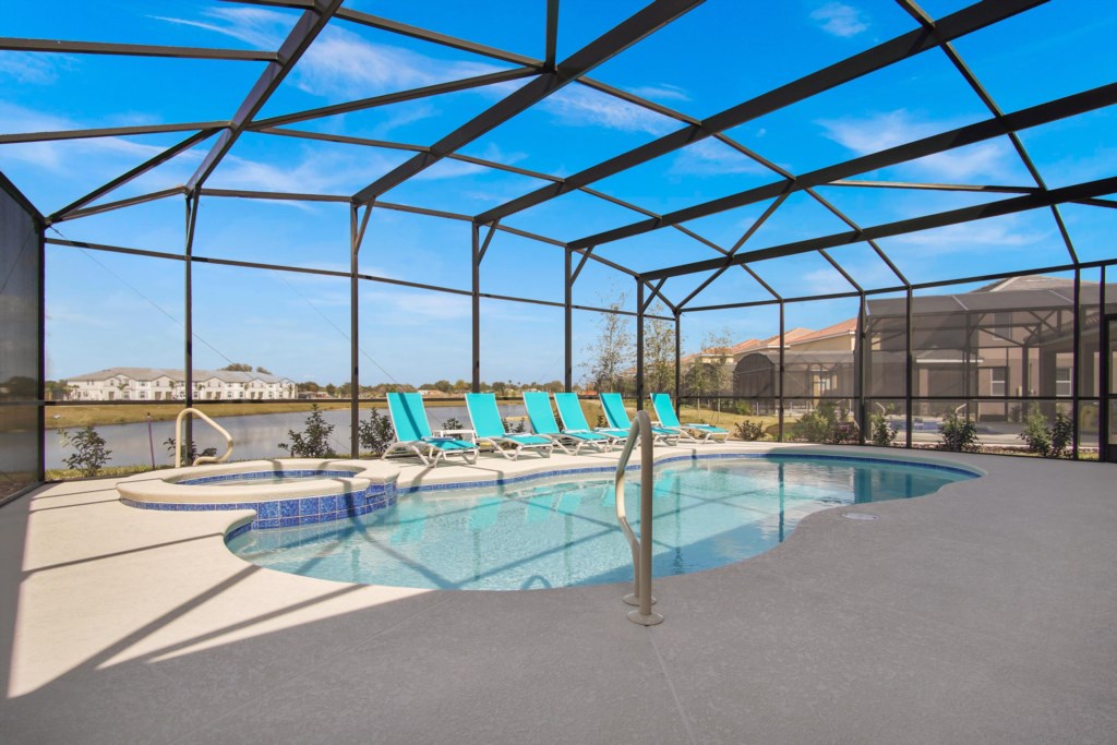 The owner significantly upgraded the pool and deck to give their guests a premium experience. 