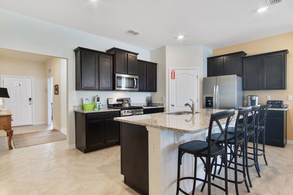 The kitchen is equipped with everything you will need to make a gourmet meal or a quick snack! 