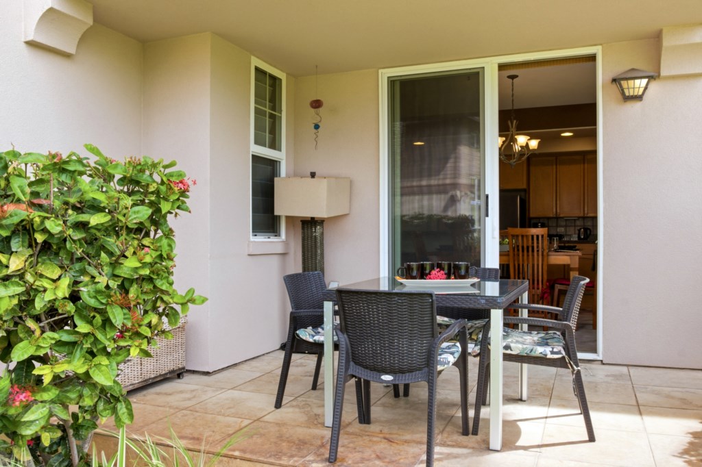 Charming patio area for al fresco dining and relaxation.