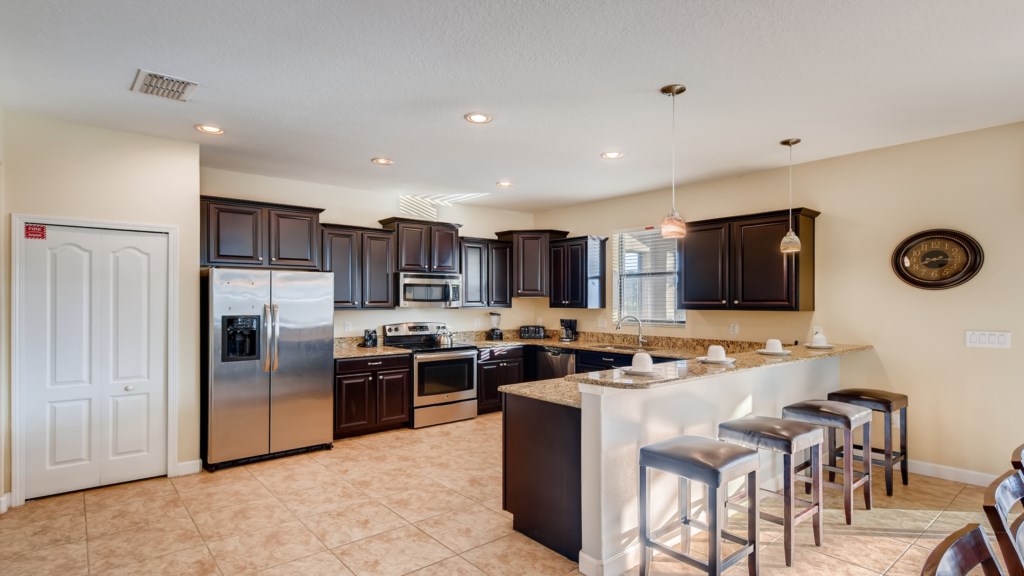 Large Kitchen with Granite Countertops