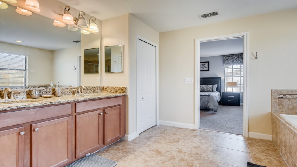 Dual Vanities in Master Bathroom