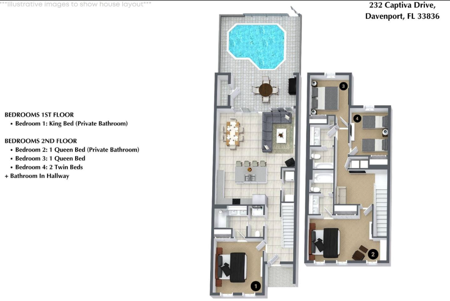 4 bedroom vacation townhouse at The Enclaves at Festival - Image 31
