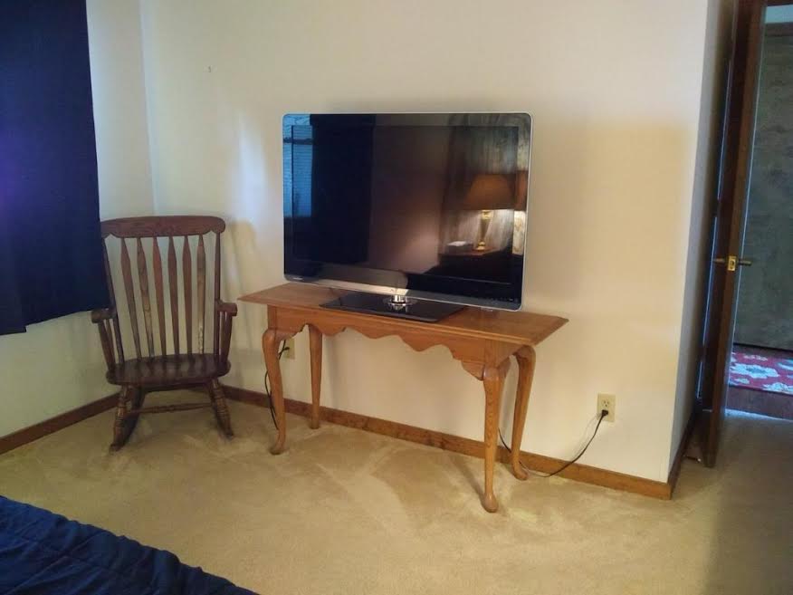 Large bedroom TV.