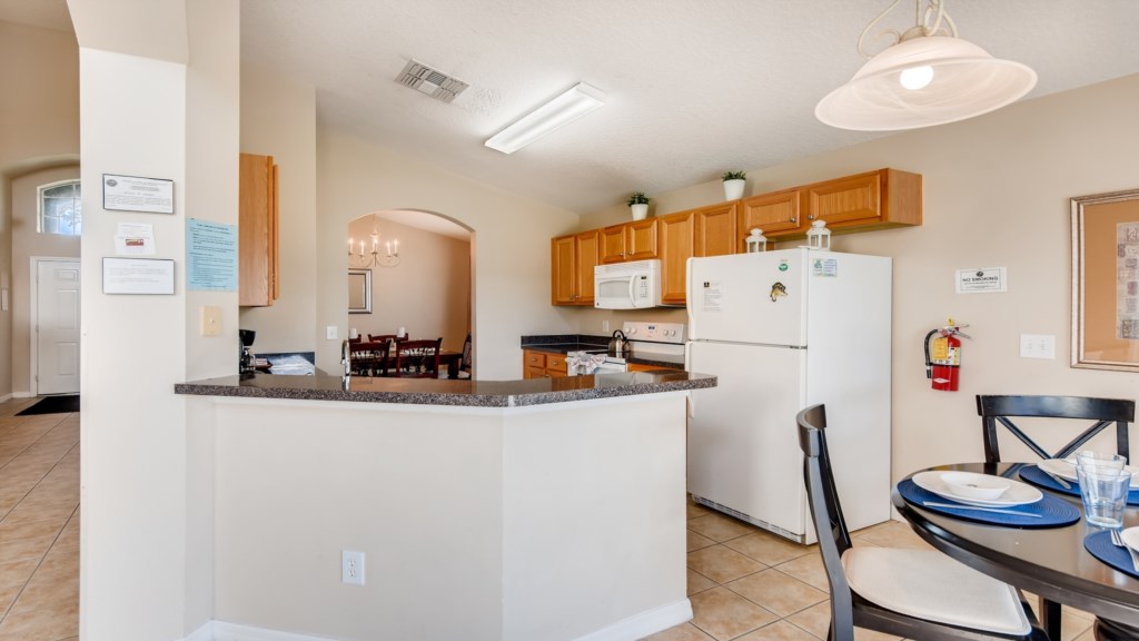 Kitchen open and airy