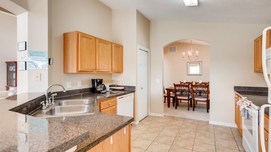 Dining room and kitchen