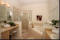 First Floor Master Bath with Walk-in Shower, Garden Tub, and  Twin Vanities