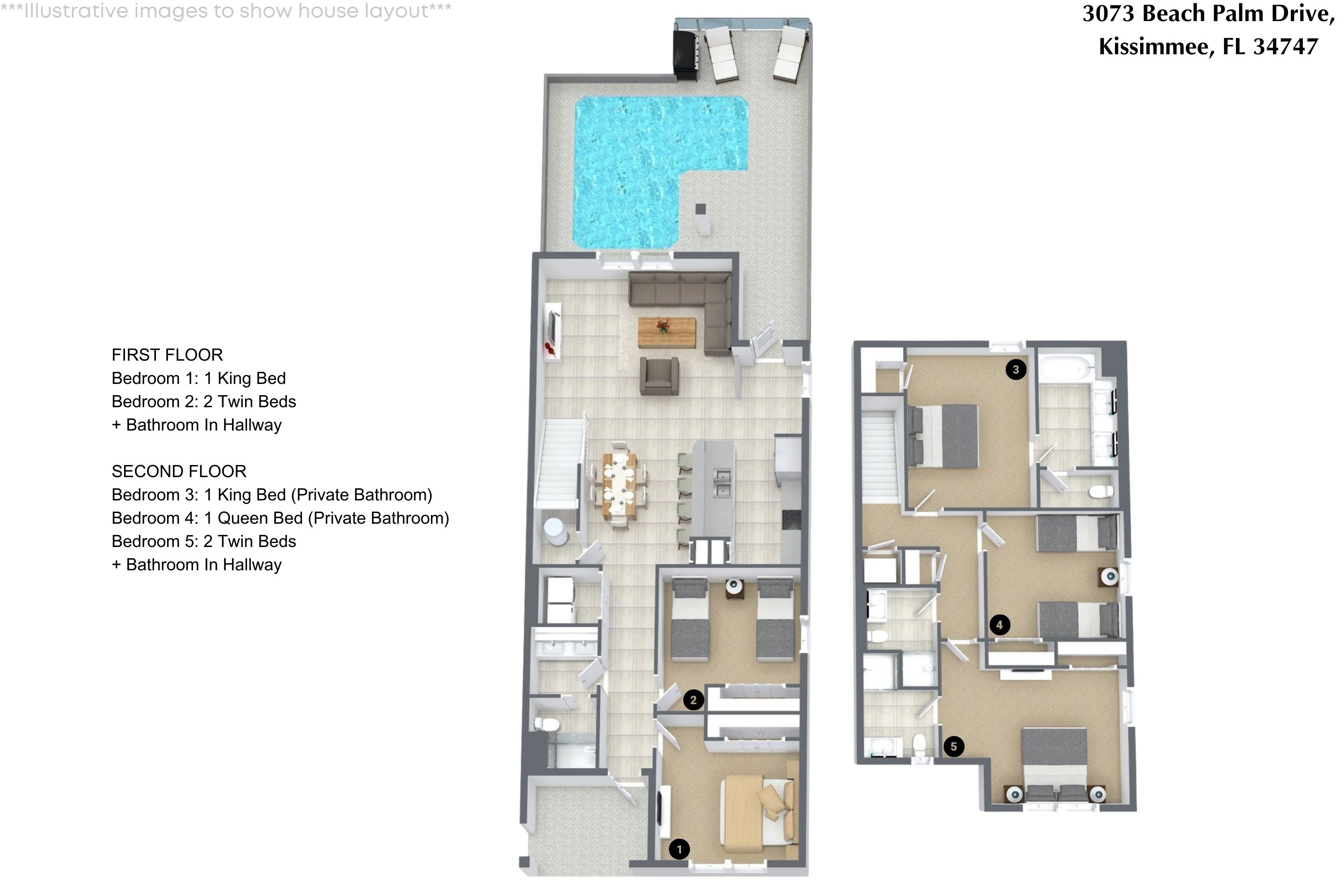 5 bedroom vacation townhouse at Paradise Palms - Image 26