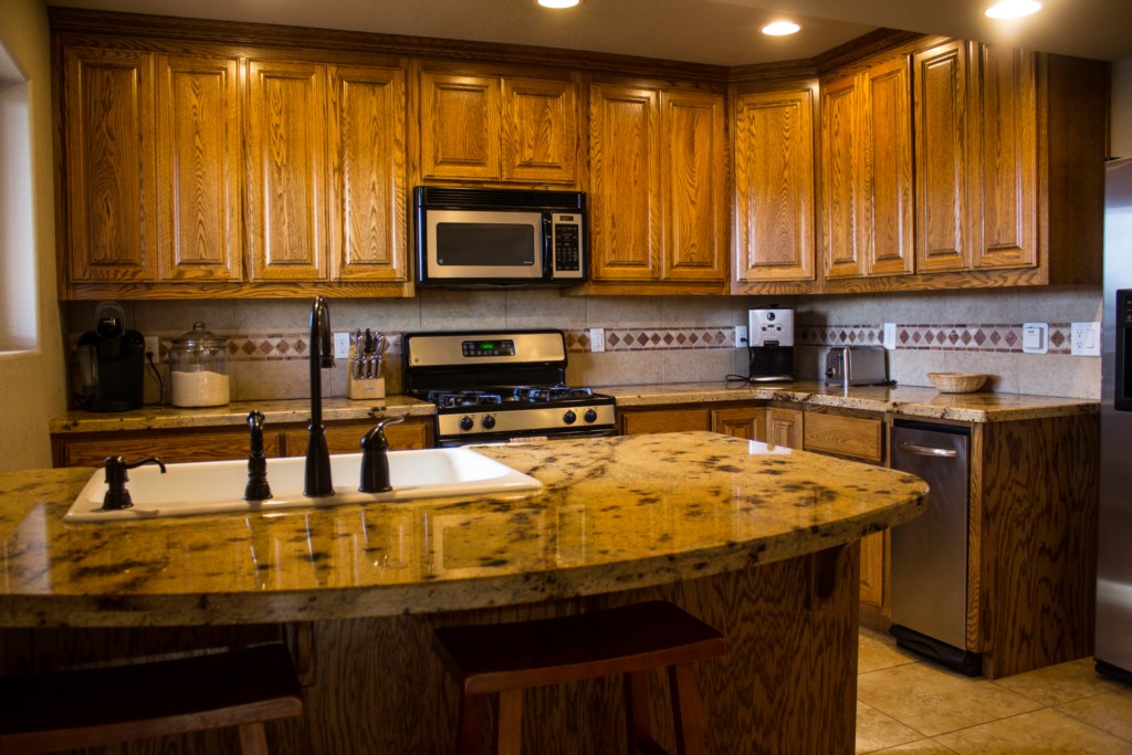 Spacious Kitchen with Granite Counters