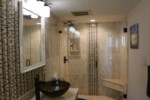 Master bathroom with large walk in shower
